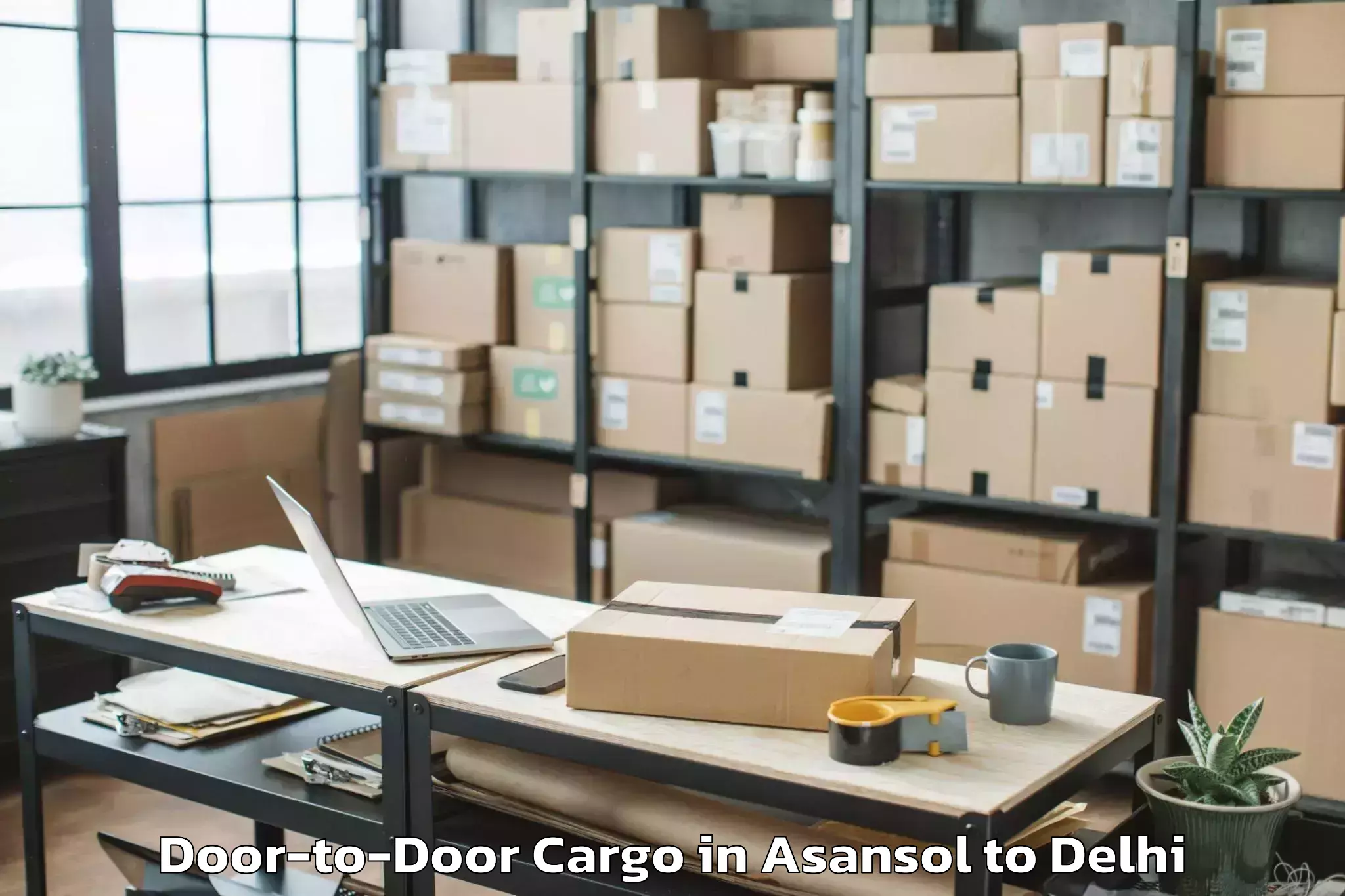 Book Asansol to Patel Nagar Door To Door Cargo Online